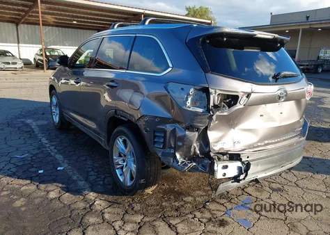 2015 Toyota Highlander Limited V6 from USA, damaged, VIN 5TDDKRFH8FS090632